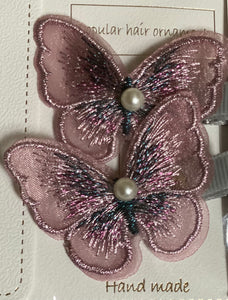 2-pc Butterfly Theme Hair Clip Set 3.15 inches Long