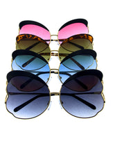 Load image into Gallery viewer, Womens butterfly square metal fashion sunglasses
