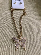 Load image into Gallery viewer, Large Butterfly necklace set
