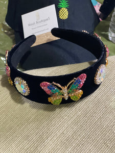 Colorful Butterfly Bling headband