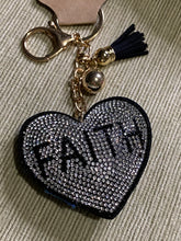 Load image into Gallery viewer, Heart shaped Faith Key chain
