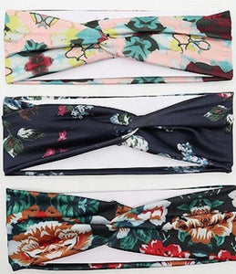 Flower Print Fashion Headwrap