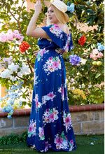 Load image into Gallery viewer, Plus Size FLORAL PRINT OFF SHOULDER MAXI DRESS
