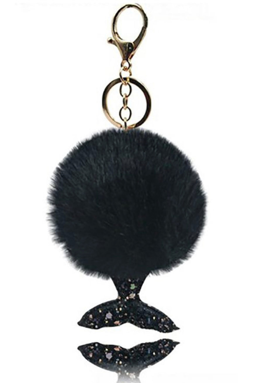 Mermaid Pompom Key chain