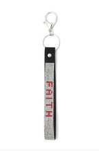 Load image into Gallery viewer, FAITH BLING SHORT LANYARD KEYCHAIN
