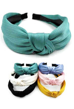 Load image into Gallery viewer, Solid center Knotted Fashion Headband
