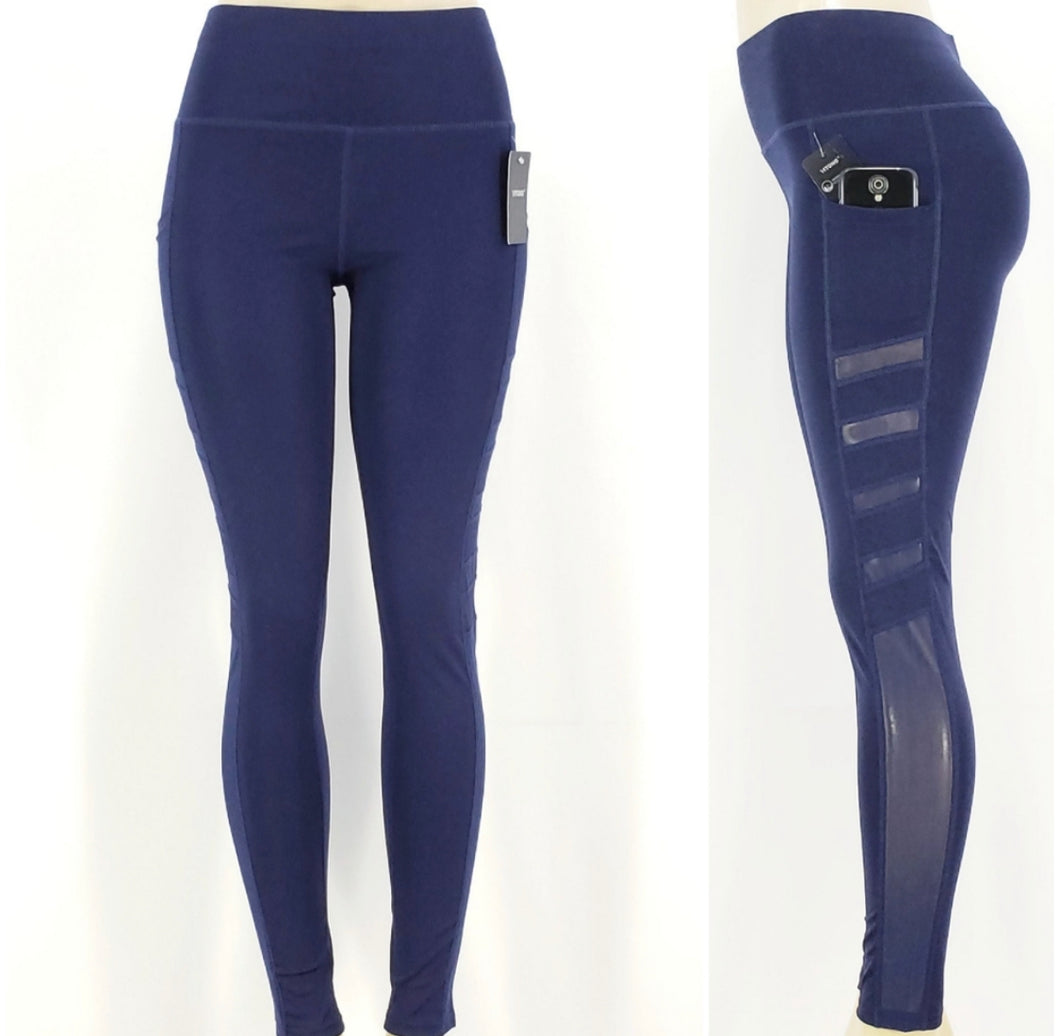 Leggings with side pockets and (Mesh on side)