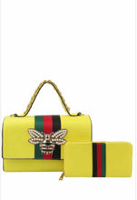 Load image into Gallery viewer, Large Fashion Bee Bag with Matching wallet
