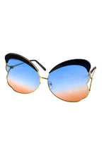 Load image into Gallery viewer, Womens butterfly square metal fashion sunglasses
