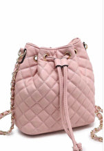 Load image into Gallery viewer, Quilted Drawstring Bucket Crossbody Bag
