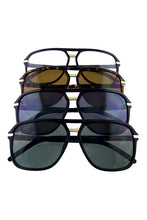 Load image into Gallery viewer, Unisex style square aviator fully rimmed plastic sunglasses
