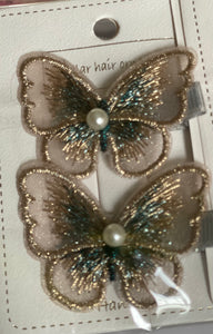 2-pc Butterfly Theme Hair Clip Set 3.15 inches Long