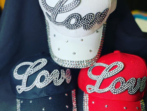 Love bling hats