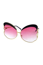 Load image into Gallery viewer, Womens butterfly square metal fashion sunglasses
