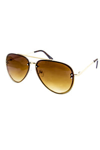 Rimless Unisex Aviator sunglasses