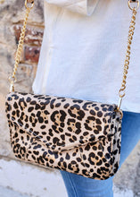 Load image into Gallery viewer, Lauren Crossbody Bag With Chain Strap Tan Leopard
