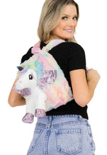 Load image into Gallery viewer, Unicorn Plush Accented Backpack
