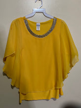 Load image into Gallery viewer, Black or Yellow blouse  with bling
