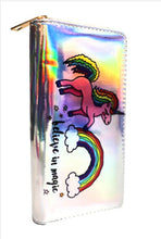 Load image into Gallery viewer, Silver Unicorn Holographic Wallets
