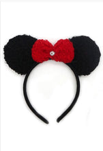 Load image into Gallery viewer, Mickey Ears Faux Fur Ear Headband
