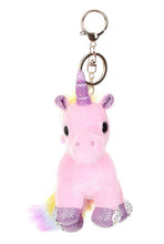 Load image into Gallery viewer, Plush Unicorn Key Chain
