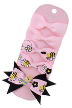 Load image into Gallery viewer, Bee Bow 5-pc Alligator Clip Bow Set 2.37 in 3.55 in Long
