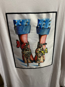 Bling heel Butterfly Shirts