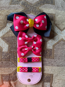 Mickey Mouse Hair Clip Bow Set