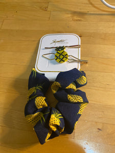 Pineapple Hair Scrunchi set