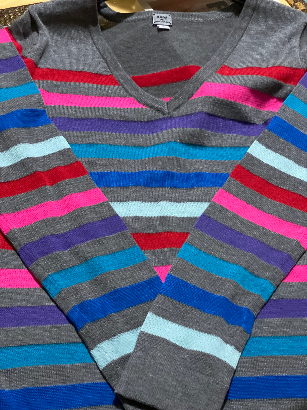 Grey Strip Sweaters