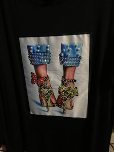 Bling heel Butterfly Shirts