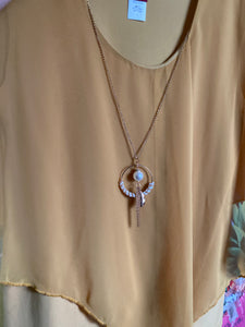 Plus Size Blouse with Necklace