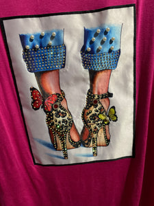 Bling heel Butterfly Shirts